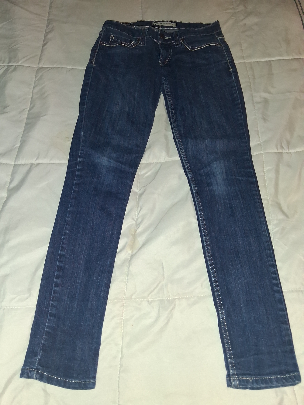 Signature by Levi Strauss Dark Blue Skinny Jeans Size 3 Short